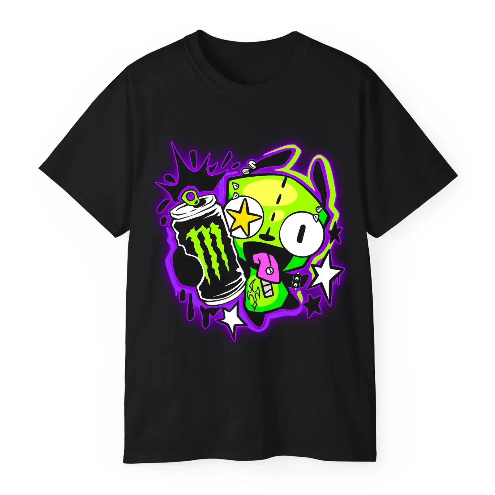 Invader Zim GIR Monster Energy T-Shirt – Retro Cartoon Fan Merch Alternative Style