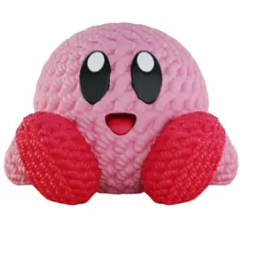 Sitting Kirby Knitted - Inspired 3D Printed Collectible