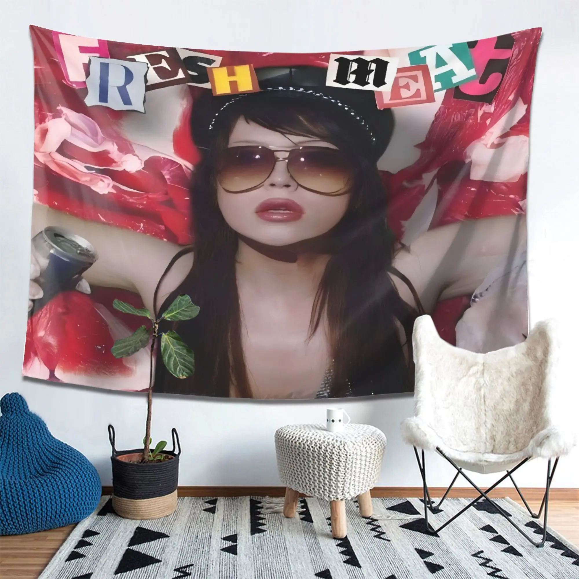 Ayesha Erotica Vintage Polyester Tapestry - Lightweight Home Decor Wall Hanging, Pop Culture Artwork for Love, Family Engagement, Thanksgiving, Independence Day (Bedroom, Studio Use)
