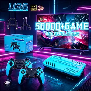 U36 Retro Gaming Console, 4K HDMI Plug & Play, 50000+ Classic Games & 40 Emulators