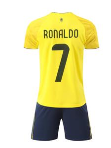 Sports Set, Breathable Shirt, Christmas Gift for Kids, RONALDO Football Fan Jersey, Training Clothes, Casual Short Sleeve and Shorts