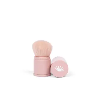 Sunscreen Applicator Brush - Pink Handle with White Design, Ideal for Makeup Application