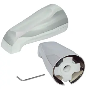 Tub Spout with Adjustable Slide Connector for 1/2 Inch Copper Pipe Stainless Steel Bathtub Faucet No Diverter 5-1/4 Inch Length Easy Connection Bathtub Spout Replacement Polished Chrome Finish