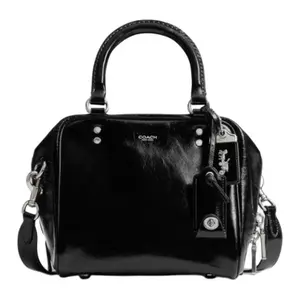 COACH Rogue 20 Small Leather Crossbody Bag with Silver Hardware for Women