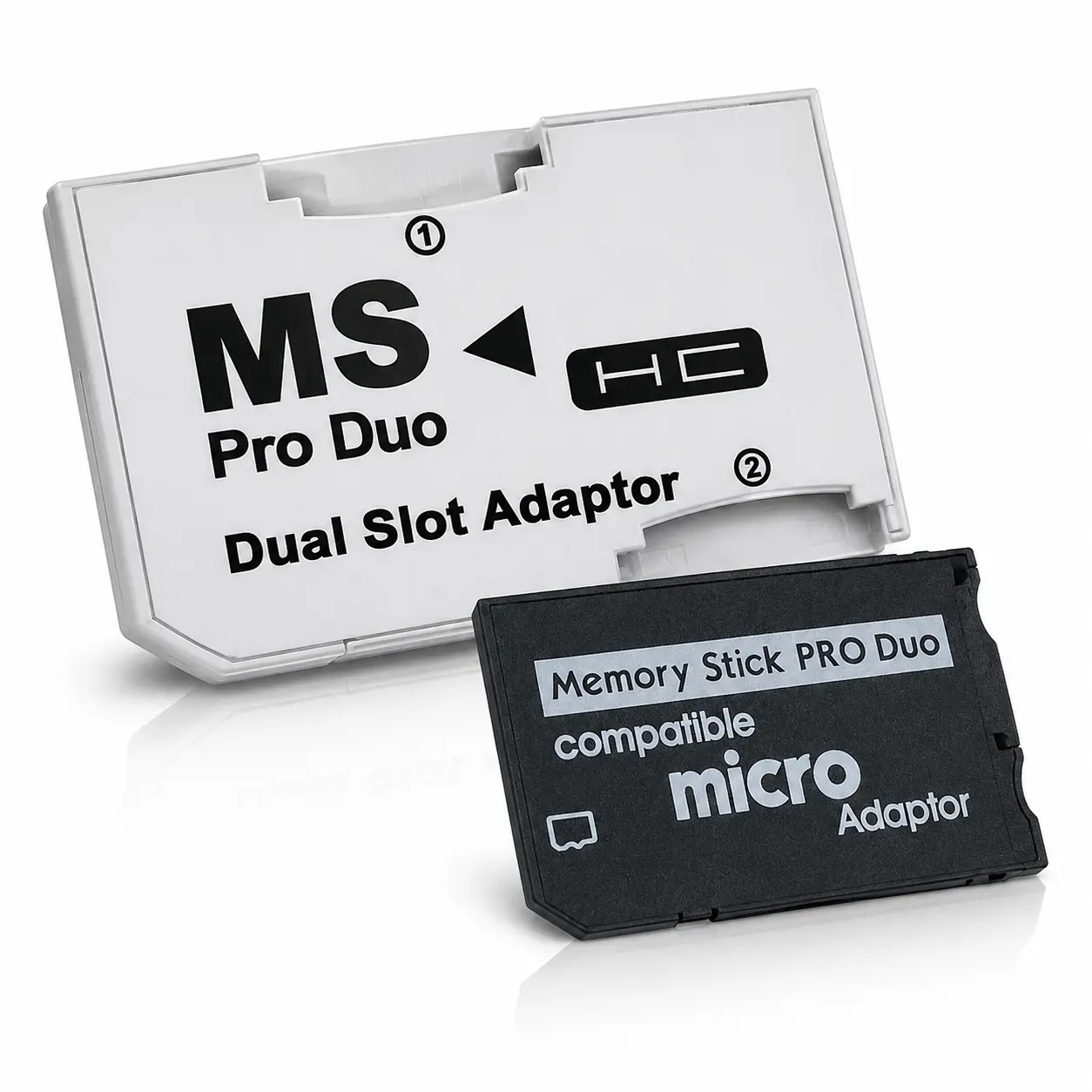 Sanoxy 2-in-1 Memory Card Adapter Set, Dual Slot & Single Slot Micro SD to Memory Stick PRO Duo Converter