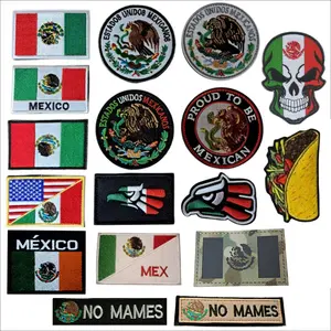 Mexico Velcro Patch 3X2 inch Tactical Morale Embroidered Hook and Loop Mexican Pride Chicano