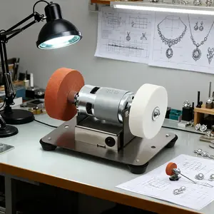 Compact Benchtop Sander 110-220V US Plug 96W Stainless Steel 2 Wheels Easy To Operate Forward/Reverse