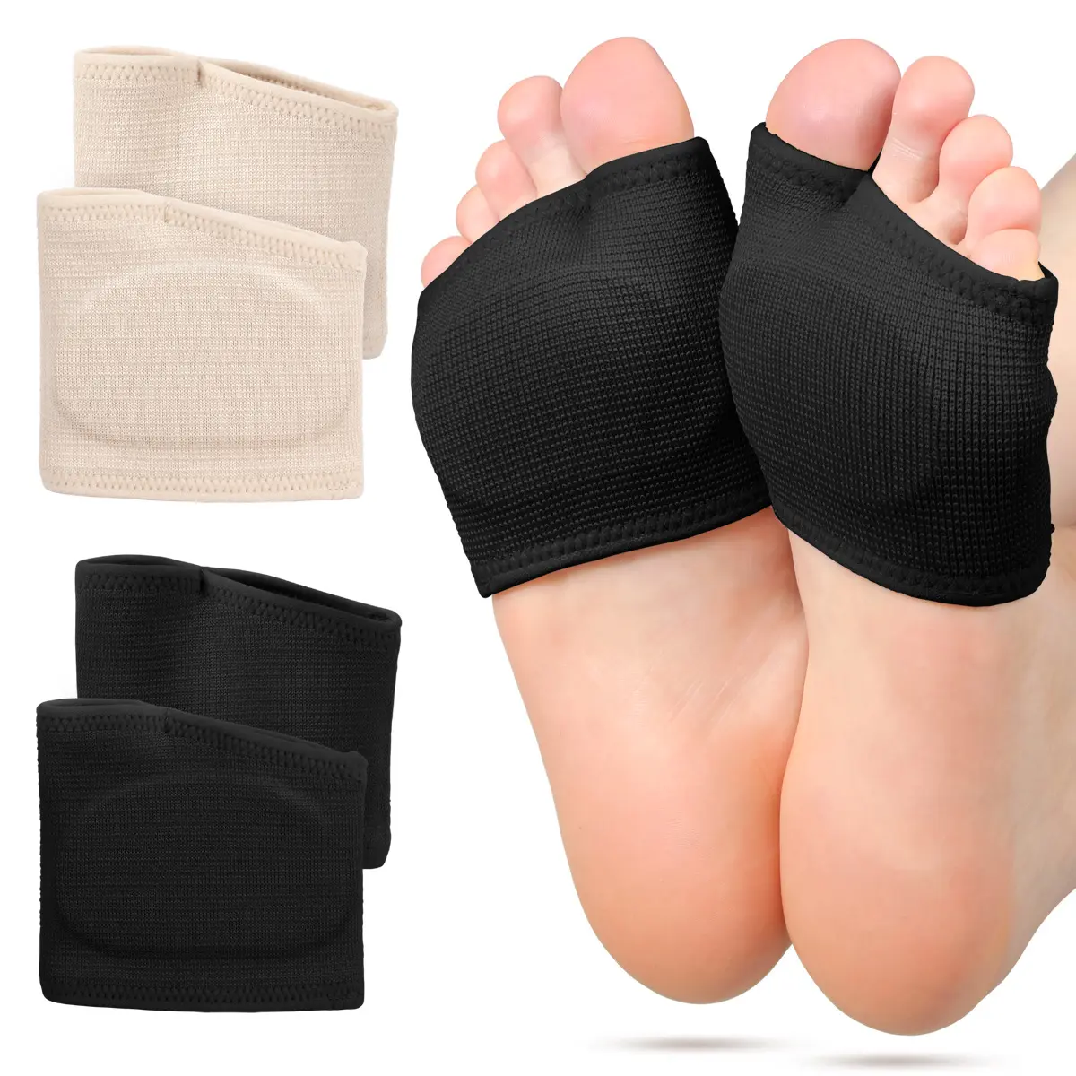 Comfortable Unisex Non-Slip Forefoot Pads | Breathable Thickened Sleeves to Relieve Callus Pain & Prevent Toe Splay, Pain Relief, Adhesive Pads, Daily Wear