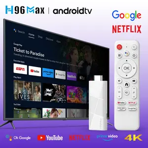 New Android 14 TV Stick 4K UHD H96MAX Smart TV Box | 5-Core ARM GPU, Dual-Band WiFi, BT, Voice Remote | Supports Netflix Disney+ Streaming