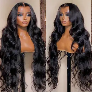 MYLOCKME   Brazilian Hair Body Wave 13x6 Lace Frontal Human Hair Wigs Pre plucked 13x4 Body Wave Transparent Lace Frontal Wig For Women 180 Density blackfriday