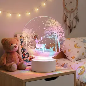 Caring Bear 3D Illusion Lamp,Acrylic 3D Lamp LED Night Light with Remote Control 16 Color Changing Desk Lamp,Kids Gamer Room Decor Plug in Best Cool Festival Birthday Gift.