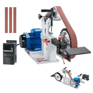 VEVOR Belt Grinder Sander, 72x 2 - Inch Variable Speed Belt Polisher with VFD, 1500W Knife Sharpener with 3 Grinding Moulds 3PCS Sanding Belts for Metalworking, Compatible with 72 - 82*2 BeltsVEVOR Super Brand Day