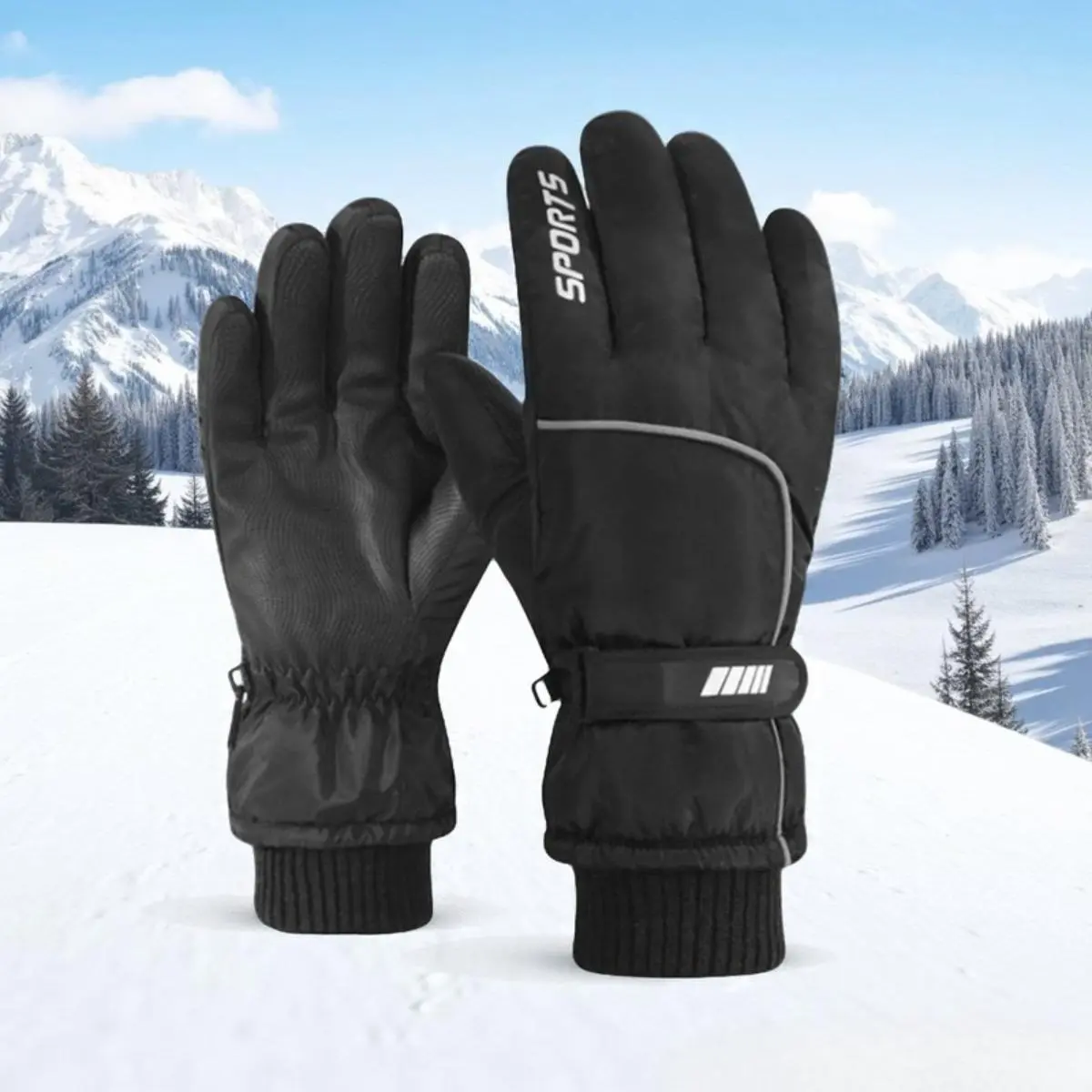 Men's Warm Winter Gloves, Cold-proof and Warm, Touchscreen Compatible, Suitable for Driving, Cycling, Outdoor Sports, Windproof Tactical Gloves, Waterproof and Heat-insulating, Ski and Snowboard Gloves.