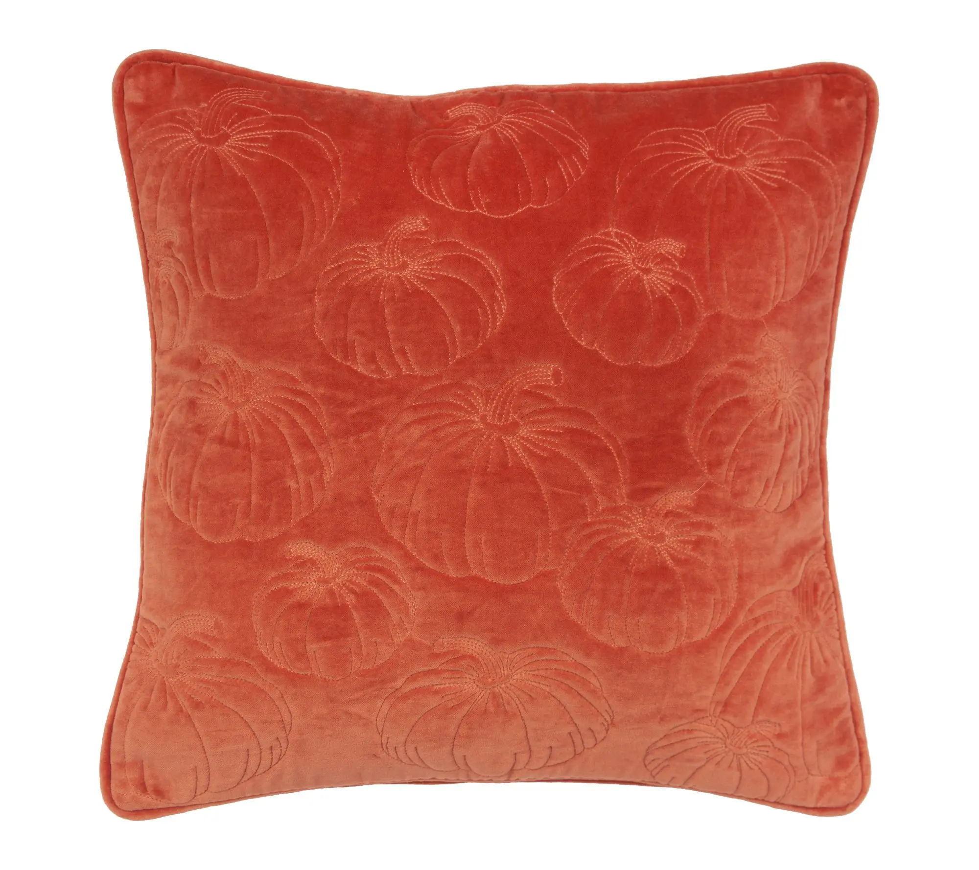 Pumpkin Patch Textured Pillow by Valerie