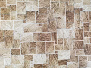 Dollhouse Stone Floor Tile Lightly Embossed Faux Flooring Brown Card Stock