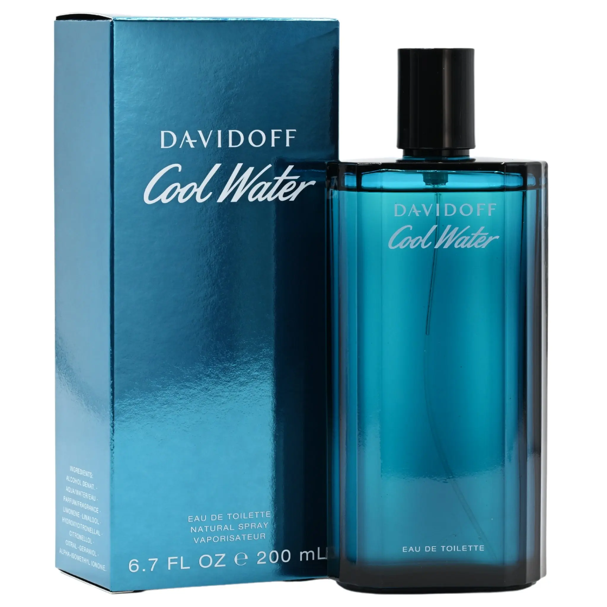 Davidoff Cool Water Eau de Toilette for Men, Aromatic Woody Fragrance with Lavender, Sandalwood & Cedarwood Notes, 6.7 fl oz, Aromatic Citrus Woody, Fragrances