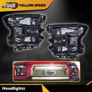 Fits For 2015-2017 Ford F150 F-150 Replacement Headlights Headlamps Pair 15-17