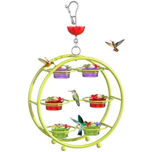 Hummingbird Feeders for Outdoors, Dreamdrawer Top Filling Decorative Hummingbird Feeder, multi tiered design,18 Feeding Ports,Containing Ant Moat,Outside & Backyard Decor, Garden Gifts