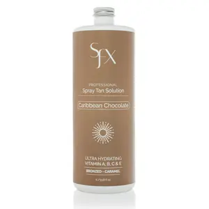 SunFX Caribbean Chocolate Spray Tan Solution- All Natural & Organic 1 liter