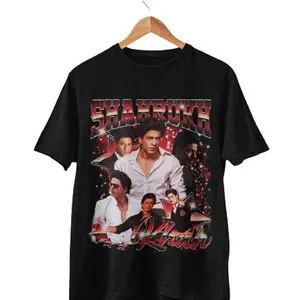 Shahrukh Khan Graphic Tees for Him & Her Bollywood Inspired Shirts Perfect Gifts Tshirt All Seasons Menswear Streetwear Top