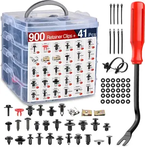Nilight 941Pcs Car Push Retainer Clips Auto Fasteners Kit Included 30 Sizes Nylon Bumper Fender Rivets Door Trim Panel Clips with 1 Fasteners Remover 10 Cable Ties for Toyota GM Ford Honda Chevy