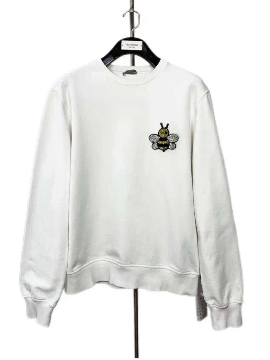 CALUXA- Dior x Kaws White Bee Crystal Sweatshirt Size M
