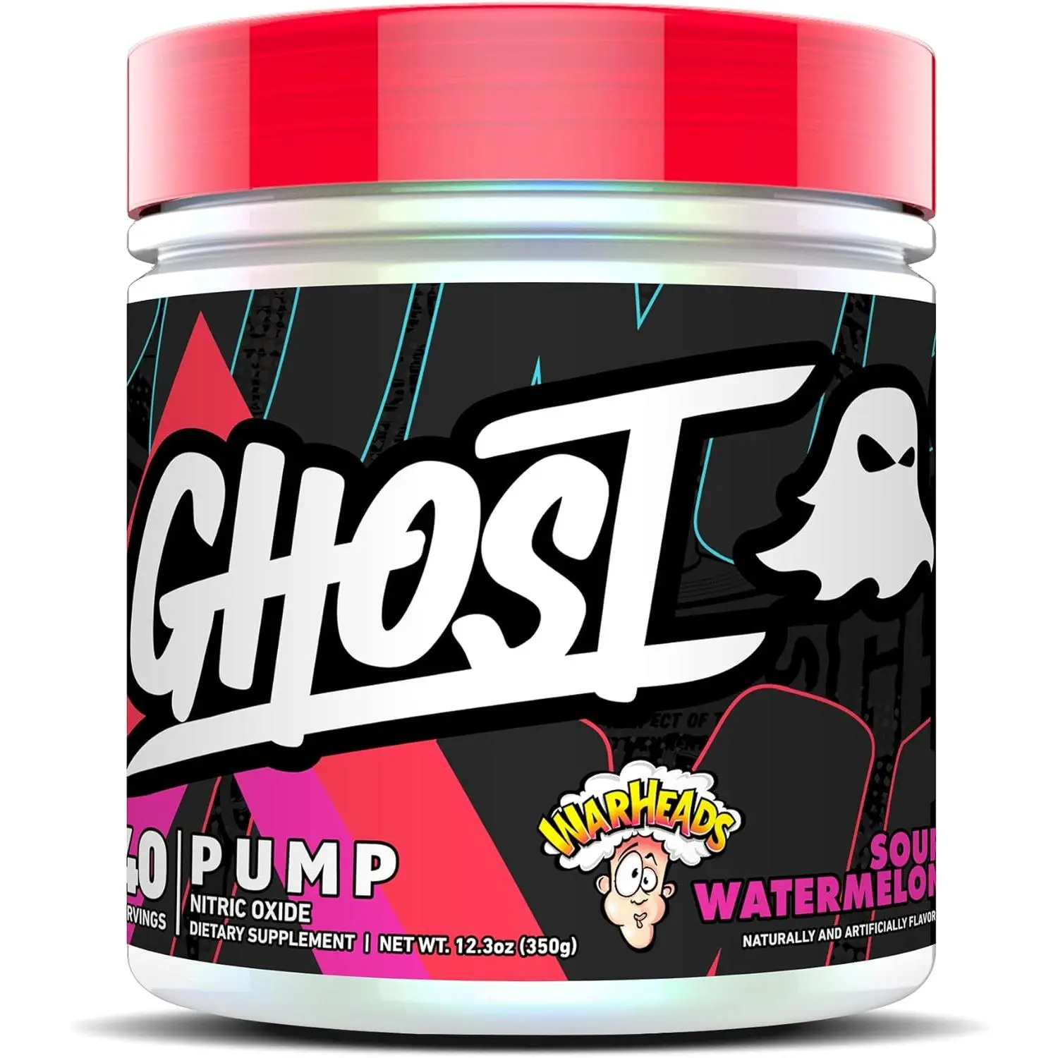 GHOST Pump Nitric Oxide Powder - 40 Servings - Sugar & Stim-Free Pre-Workout Supplements- L-Citrulline, Arginine Nitrate & L-Glutathione - Soy Free