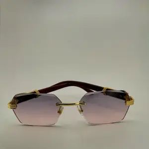 Golden Aura Rimless Sunglasses