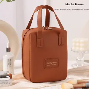 Kawaii Ballet PU Leather Cosmetic Case - Large Capacity Makeup Organizer, Waterproof Travel Toiletry Bag for Beauty Storage, High-Value Home & Party Supply Gift Bag