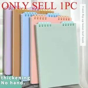 A5 60 Sheets/120 Pages Up A5 Morandi Coil Notebooks Loose-leaf  with Lines Pages for Students Stationery School Office Supplies