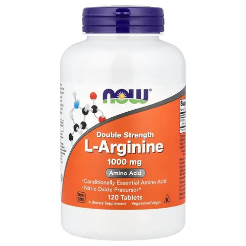 NOW Foods L-Arginine, 1,000 mg, 120 Tablets