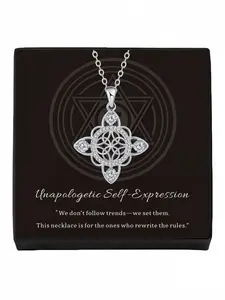 Celtic Guardian Pattern Luxury niche Celtic knot clavicle chain with elegant witch knot and sparkling diamond inlay.A must-have for daily wear, it serves as a lucky charm necklace, perfect as a mysterious Valentine's Day and holiday gift.