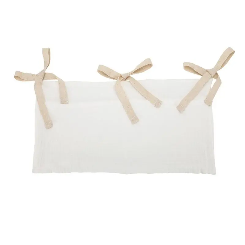 Crib Organizer Cot Caddy Bed Storage 2 Pockets Bedside Hanging Diaper Nursery Organizer for Diapers Toys Clothing Stuffed Animal Storage Hangable