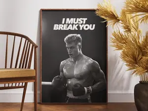 Ivan Drogo Poster, Boxing Movie  , Rocky Balboa, Retro Poster,  Gym Poster