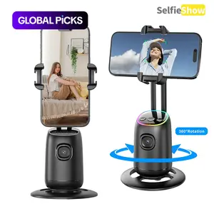 SelfieShow AI Intelligent 360° Tracking Gimbal, Tripod Stabilizer, 1 Count USB Rechargeable Selfie Stick with Mount, Selfie Accessories for Phone, Camera, Vlog, Live Streaming