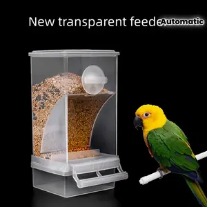 Squirrel-proof bird trough, large capacity outdoor hanging trough with roof, weatherproof and easy to clean for parrot birds in the garden, patio and balcony