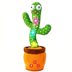 Cactus Baby Toy Talking Dancing Singing Adjustable Volume, Baby Girl for 1 Year Old, Infant Toys for 0-6 6-12 Months Easter Basket Stuffers