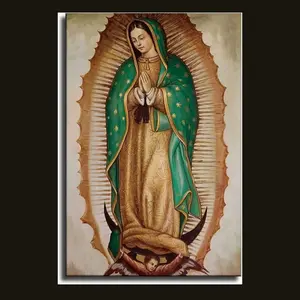 Our Lady of Guadalupe Poster Wall Decor Wall Art Printing Picture Canvas Living Room Decor Framed and Unframed. (12x18inch-Framed) Decoration Artistic