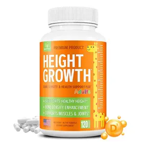Height Growth Health Supplement, Supports Bone Health, Supports Muscle and Joint Health 120 Capsules