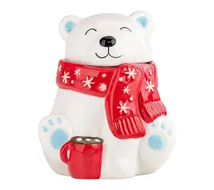 10 Strawberry Street Holiday Cocoa Bear Canister