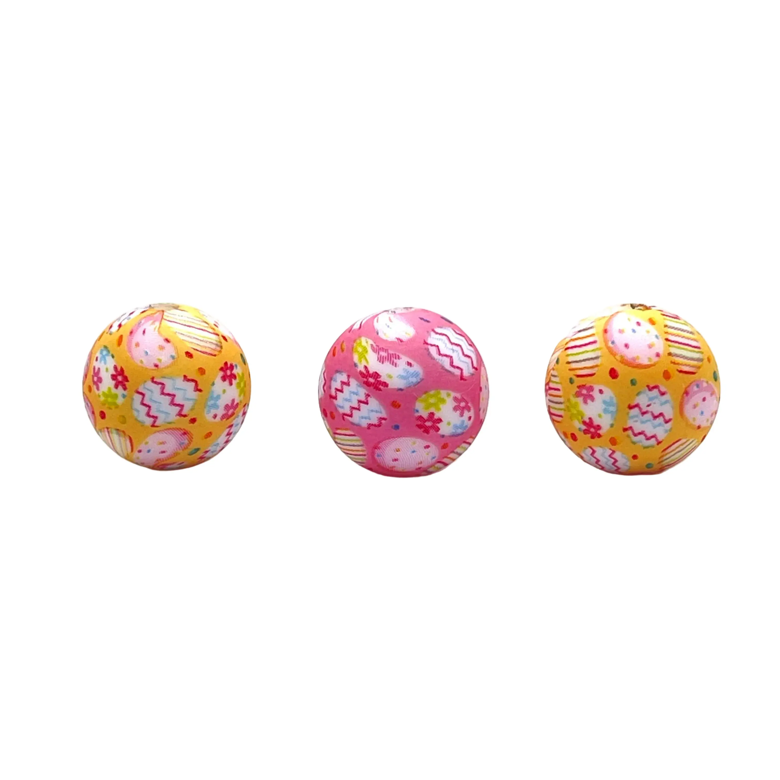 Easter Egg Haul Printed Silicone Beads - 15mm Jewelry Beading & Crafting Supplies DIY Beaded Accessories
