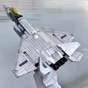 Silver Color Airplane Model Building Kit with Foldable Wings, Perfect Gift for Aviation Enthusiasts Collectors Display, DIY Building Model, Building Block Model, Model Aircraft