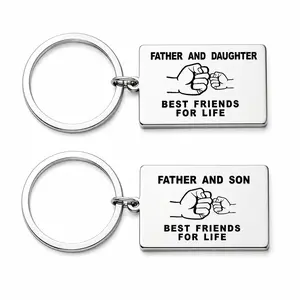 Gifts for Dad, Father and Daughter Father and Son Best Friends Keychain, Meaningful Father’s Day Gift for Dad