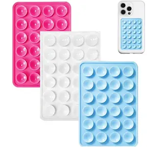 "3 PCS Single-sided Adhesive Phone Case Stand, Suitable for iPhone and Android Silicone Phone Accessories, Hands-Free Fidget Toy Mirror Shower Phone Stand, TikTok Video and Selfie "