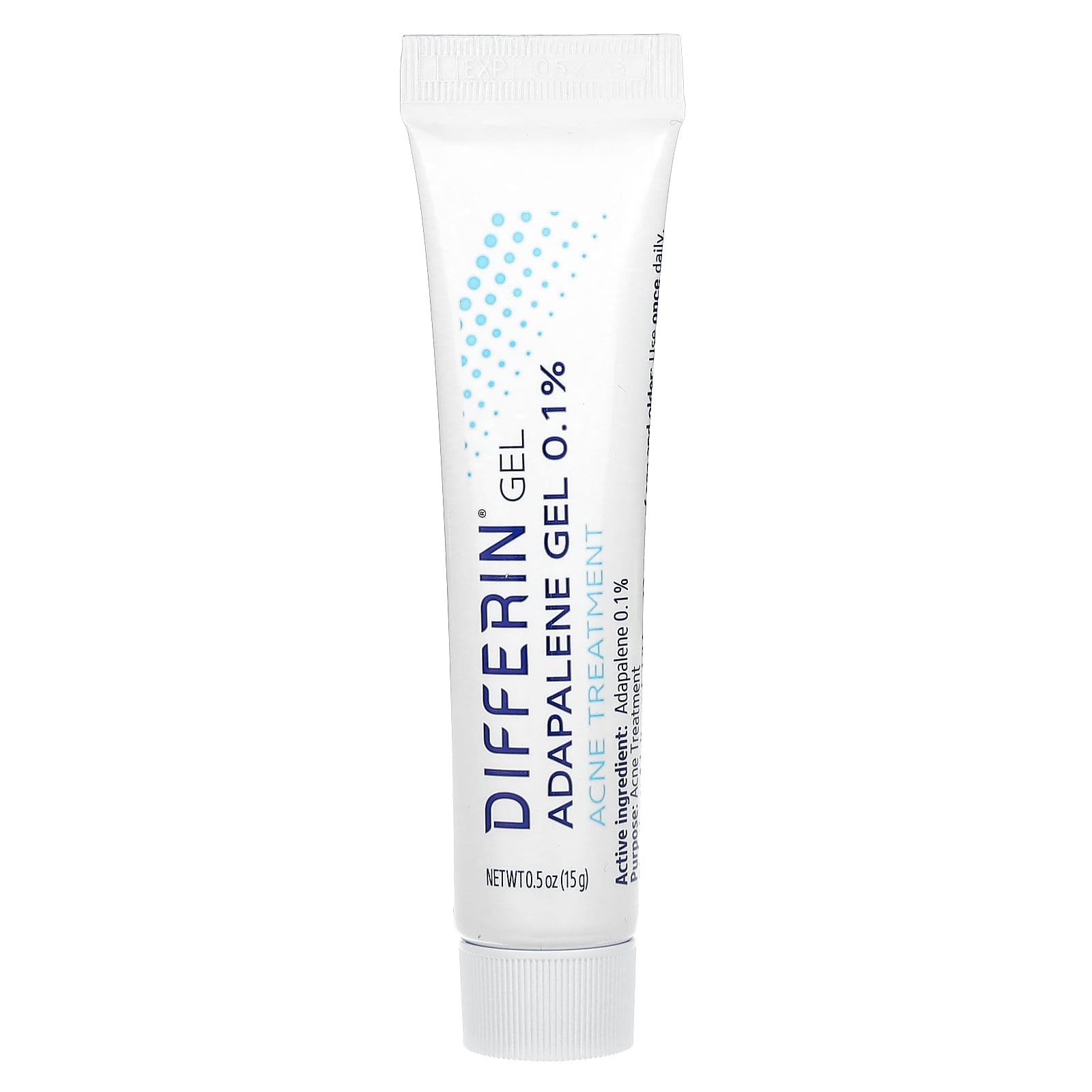 Differin Adapalene Gel 0.1 % Acne Treatment, Fragrance Free, 0.5 oz (15 g) | HSA/FSA Eligible