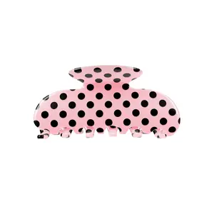 Princess Pink Polkadot Hair Clip