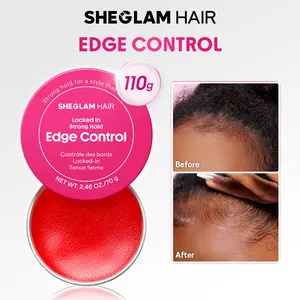 SHEGLAM HAIR Locked in Strong Hold Edge Control, Non Greasy Waterproof Styling Gel, No Flaking No Whitening, Jojoba & Camellia Seed Oil, Cranberry Scent, Tames Frizz Flyaways-Effortlessbeauty-Hairhack-Coachella-#Summervibes