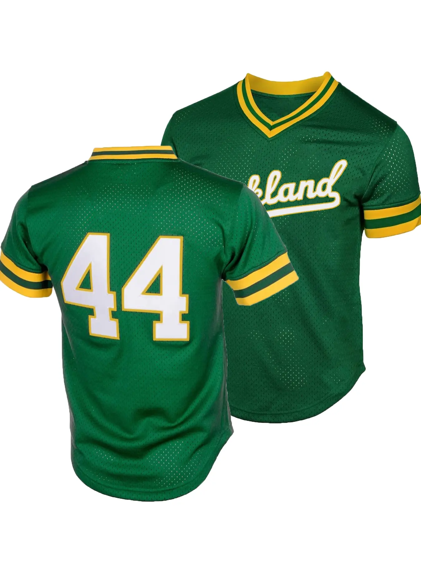 Men's #44 Embroidered Baseball Jersey, Jersey Shirts, Breathable V Neck Button Shirt, Perfect Gift for Sports Fans, Outdoor Training Wear, Stylish Jersey, Embroidered Sportswear Top, Sporty Sports Top