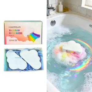 2 Pieces Box of Aromatherapy Bath Bombs, Bubble Bath Fizzy, Gentle Soothing Body Massage Bath Balls and Bath Salts Bath Treatments Body Care Gift for Children, Perfect for Christmas Halloween Birthday