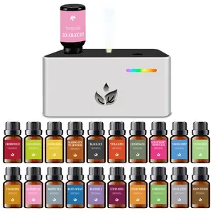 Shonoppy Cold Mist Aroma Diffuser - 20*10ML Luxury Scent Perfume Essential Oil, Simple Appearance with Atmosphere Light, Noiseless Air Freshener Diffuser Humidifier, Home Fragrance, Hotel&Car, Home Decor Ornament Gift